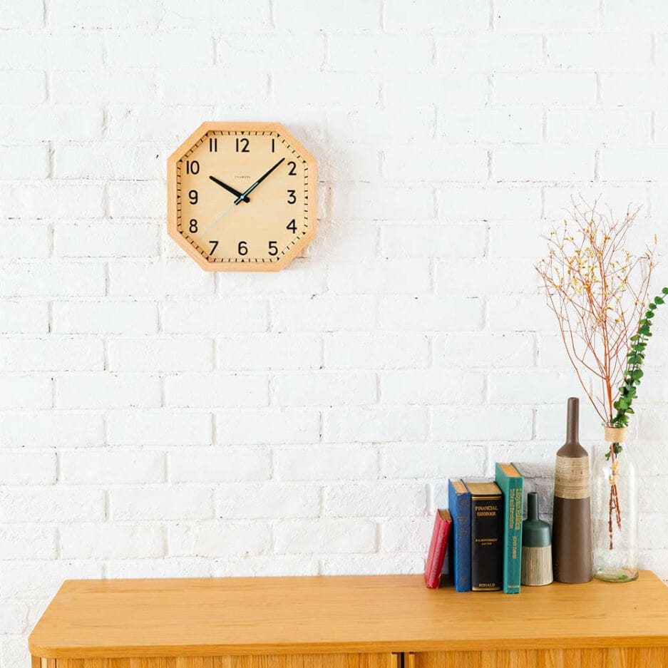 Chambre Octagon Wall Clock Natural